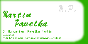 martin pavelka business card